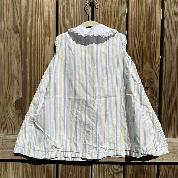 Thread Heirloom Collection Toddler Dress Size 4 Rainbow Striped Lace Kidcore‎ - Picture 5 of 5